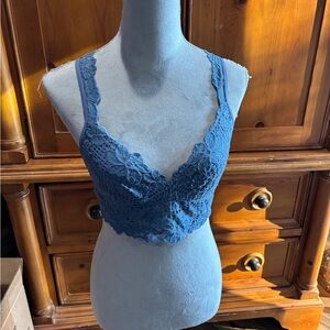 Aerie Lace Bralette in Blue, Sz M
